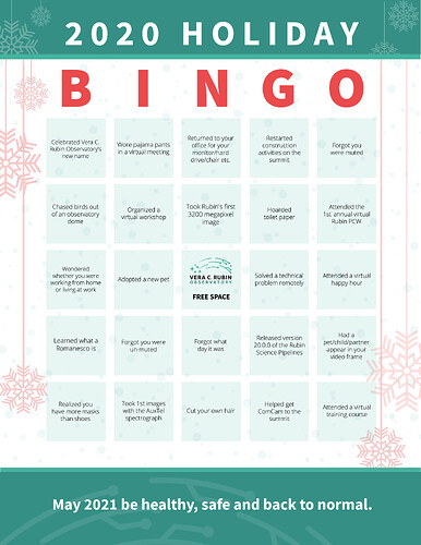 2020 Bingo English